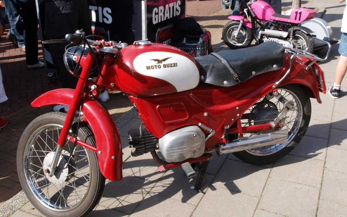Original red motorcycle photo before background removal